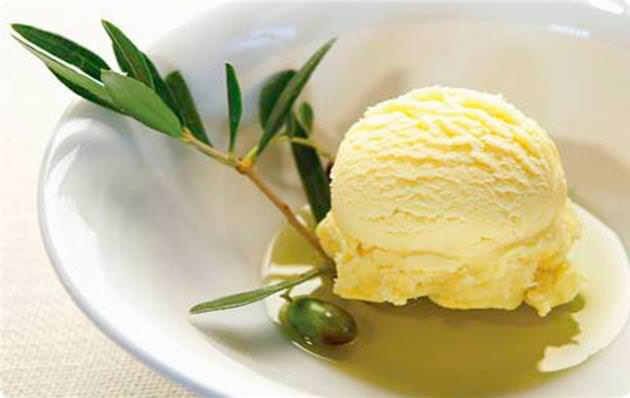 Helados con aceite de oliva